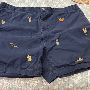 Polo Ralph Lauren Navy Embroidered Men's Shorts